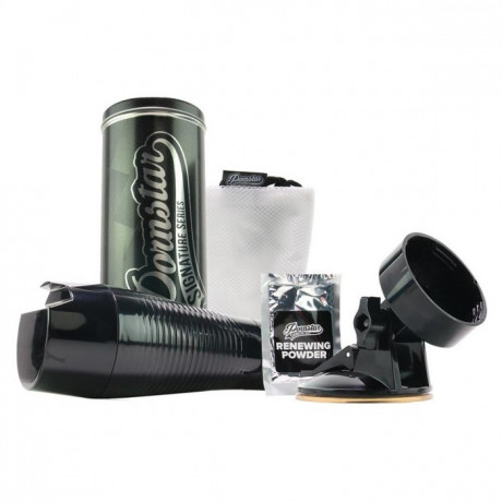 Реалистичный мастурбатор в виде вагины в удобной колбе PORNSTAR ANNA BELL PEAKS