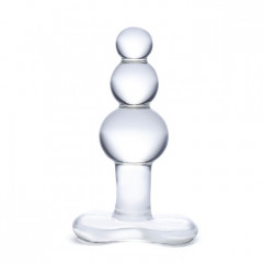 Анальная елочка с 3-мя шариками из стекла Butt Plug with Tapered Base