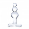 Анальная елочка с 3-мя шариками из стекла Butt Plug with Tapered Base
