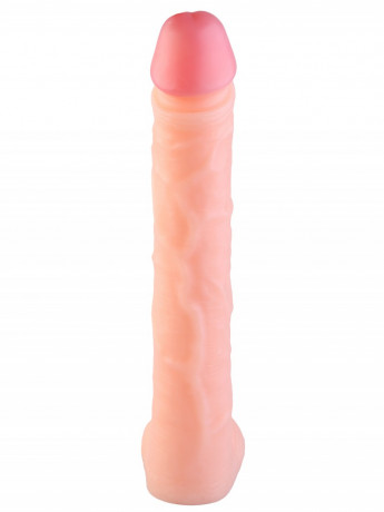 Реалистичный фаллоимитаторОгромный реалистичный фаллоимитатор из эластомера с мошонкой и мощной присоской