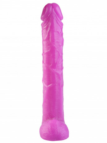 Реалистичный фаллоимитаторОгромный реалистичный фаллоимитатор из эластомера с мошонкой и мощной присоской