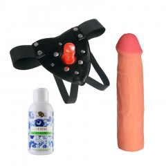 Комплект HARNESS-78 трусики с насадкой из киберкожи