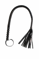 Черный плетеный кнут для БДСМ игр Party Hard Bossy