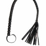 Черный плетеный кнут для БДСМ игр Party Hard Bossy