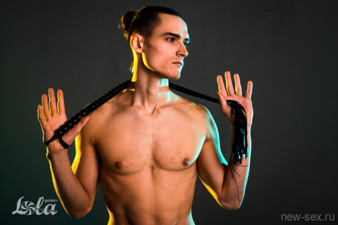 Черный плетеный кнут для БДСМ игр Party Hard Bossy