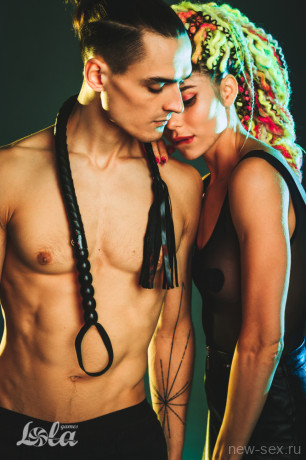 Черный плетеный кнут для БДСМ игр Party Hard Bossy