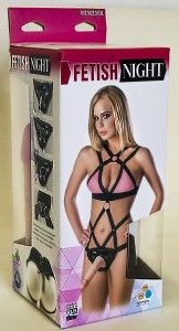 Костюм БДСМ  Fetish Night со шнуровкой  и насадкой 17см