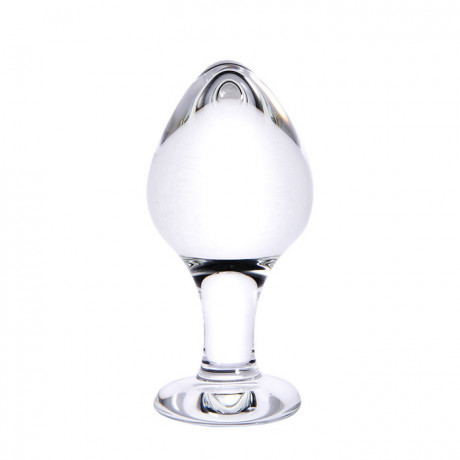 Анальная пробочка из стекла на длинной ножке