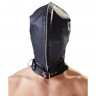 Глухая маска шлем с молнией Double Mask by fetish collection