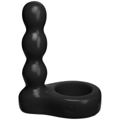 Анальный фаллоимитатор с эрекционным кольцом Platinum Premium Silicone 