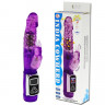 Фиолетовый вибратор с функциями ротации и стимуляции клитора India Cowhead