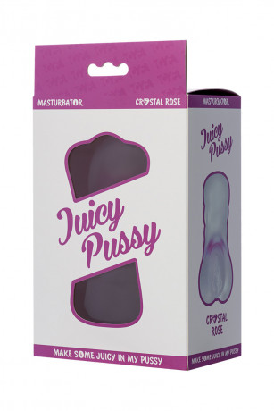 Прозрачно-розовый мастурбатор-вагина в виде женского торса Juicy Pussy Crystal Rose