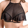 Эротический черный бралетт с открытой грудью Karen