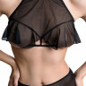 Эротический черный бралетт с открытой грудью Karen