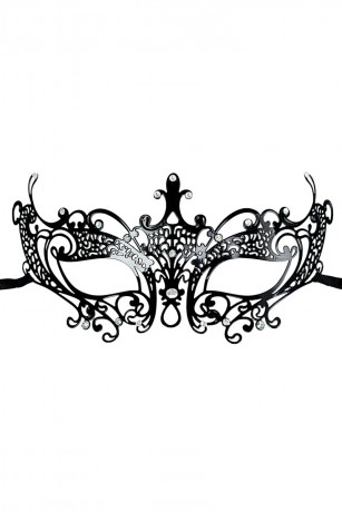 Изящная и легкая металлическая маска черного цвета TOYFA Theatre