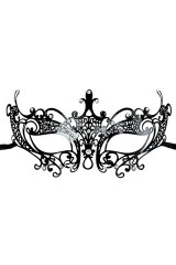 Изящная и легкая металлическая маска черного цвета TOYFA Theatre