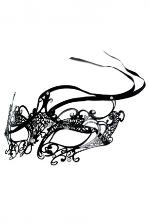 Изящная и легкая металлическая маска черного цвета TOYFA Theatre