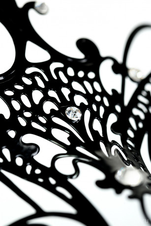 Изящная и легкая металлическая маска черного цвета TOYFA Theatre