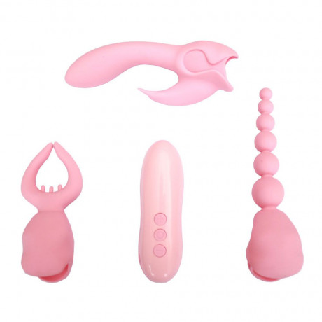 Массажер с 10 режимами вибрации и сменными насадками Ecstasy