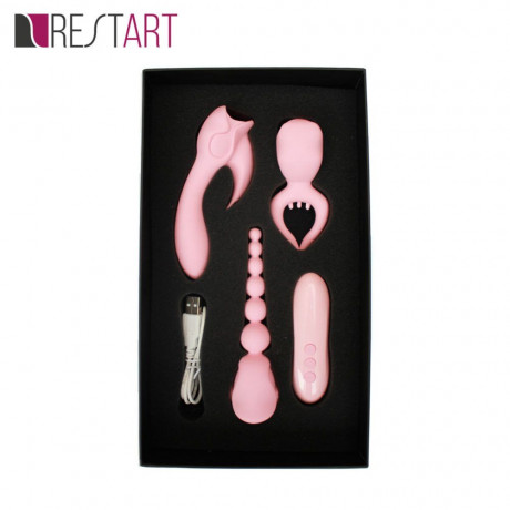 Массажер с 10 режимами вибрации и сменными насадками Ecstasy