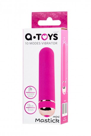 Стильный классический вибратор с удобным управлением 10 режимами Mastick mini