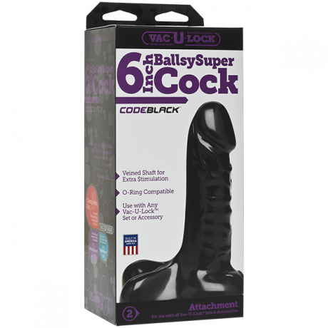 Рельефная насадка-страпон Vac-U-Lock