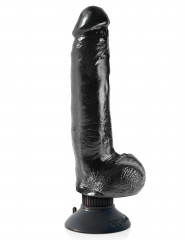 Реалистичный вибратор 3 в 1 на съемной присоске 9 Vibrating Cock with Balls
