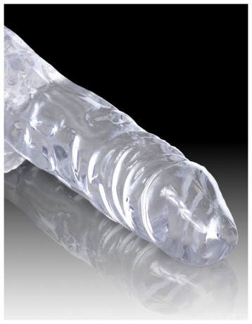 Прозрачный фаллоимитатор с мошонкой на присоске 6 Cock with Balls