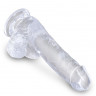 Прозрачный фаллоимитатор с мошонкой на присоске 6 Cock with Balls