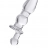Стеклянная прозрачная анальная втулка обтекаемой формы Sexus Glass