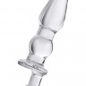 Стеклянная прозрачная анальная втулка обтекаемой формы Sexus Glass