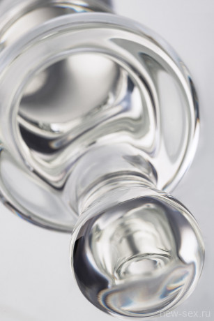 Стеклянная прозрачная анальная втулка обтекаемой формы Sexus Glass