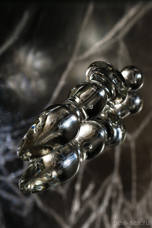 Стеклянная прозрачная анальная втулка обтекаемой формы Sexus Glass