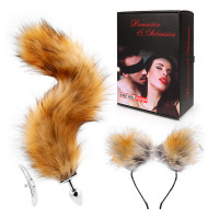 Набор для любителей эротических ролевых игр с анальной пробкой и ушками