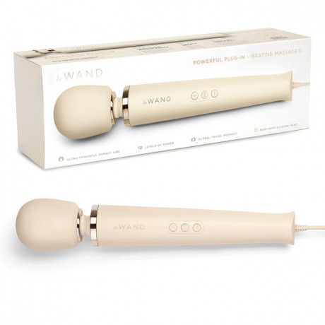 Проводной вибромассажер Le Wand Cream с 10-ю скоростями и 6-ю вариантами вибрации