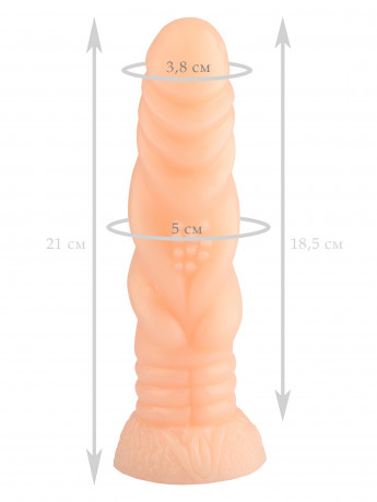 Анальный стимулятор фаллос из эластомера с рельефом
