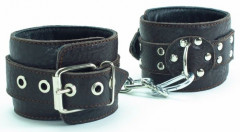 Наручники из мягкой кожи БДСМ арсенал