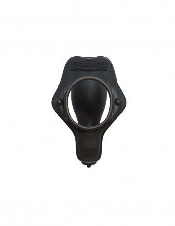 Эрекционное кольцо с анальным виброплагом Rock Hard Ass-Gasm C-Ringz