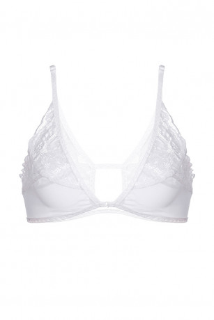 Мягкий эластичный топ из прозрачной сетки и кружева Odette