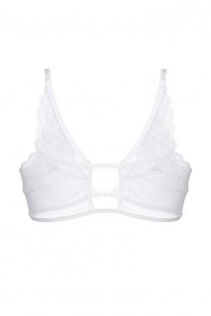 Мягкий эластичный топ из прозрачной сетки и кружева Odette