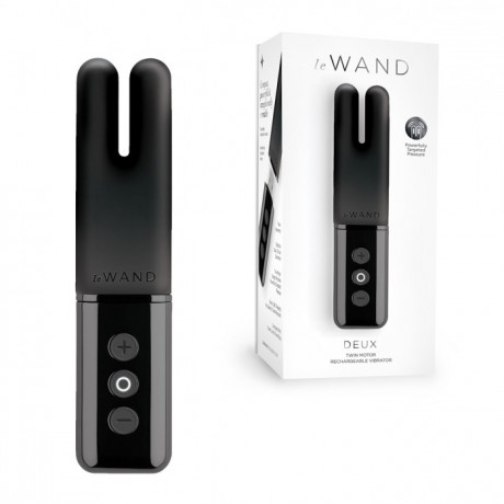 Двухмоторный перезаряжаемый мини-вибратор с 2 ушками Le Wand Deux