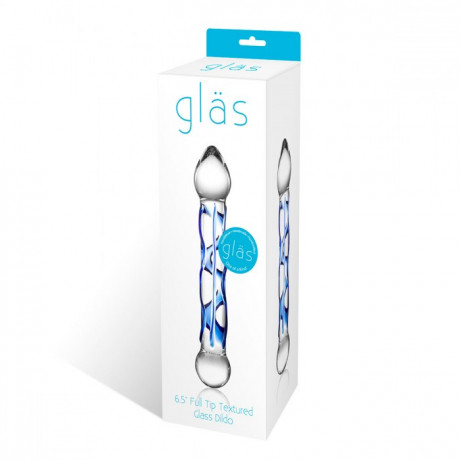 Текстурированный фалос из стекла Full Tip