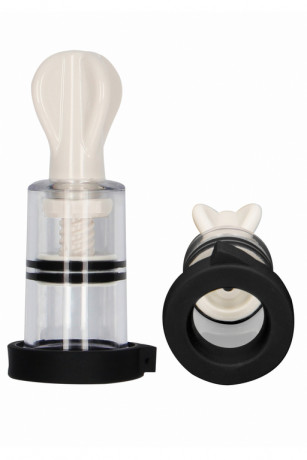 Помпы для сосков с прибором для электростимуляции Electro Nipple Suckers Transparent