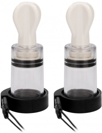 Помпы для сосков с прибором для электростимуляции Electro Nipple Suckers Transparent
