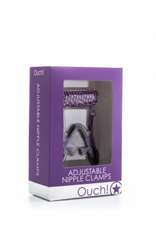 Зажимы с цепочкой для стимуляции сосков Adjustable Nipple Clamps