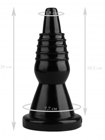 Рельефная анальная пирамида на мощной присоске