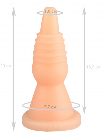 Рельефная анальная пирамида на мощной присоске