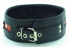 Ошейник черно красный на пряжке