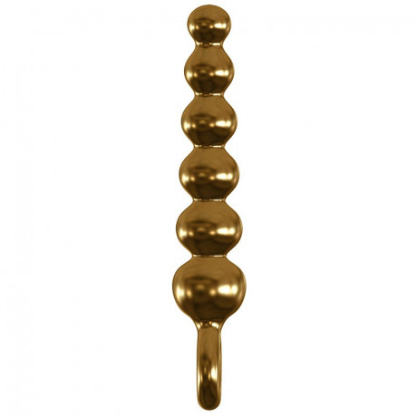 Вибрирующая анальная ёлочка Gold Edition