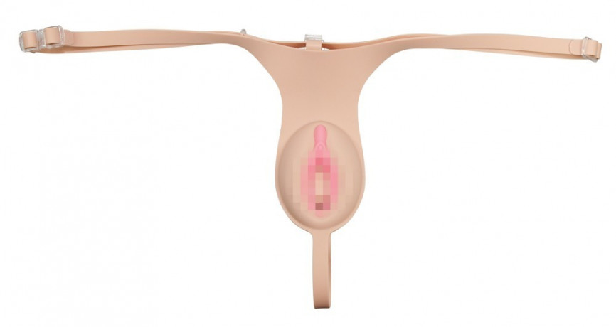 Трусы латексные с вагиной мастурбатором